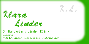 klara linder business card